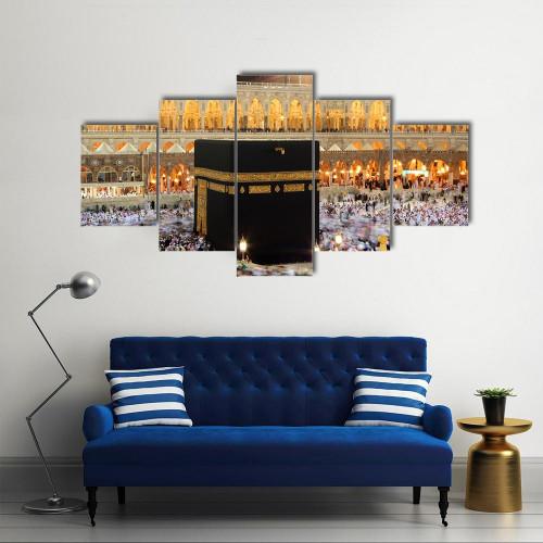 Holy Kaaba In Mecca - Religion 5 Panel Canvas Art Wall Decor Holy Kaaba In Mecca - Religion 5 Panel Canvas Art Wall Decor