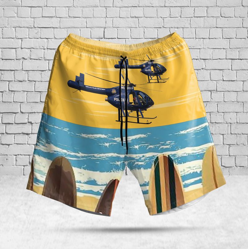 Honolulu Police Department Helicopter Hawaiian Shirt Honolulu Police Department Helicopter Hawaiian Shirt