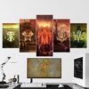 Horde Side - Gaming 5 Panel Canvas Art Wall Decor