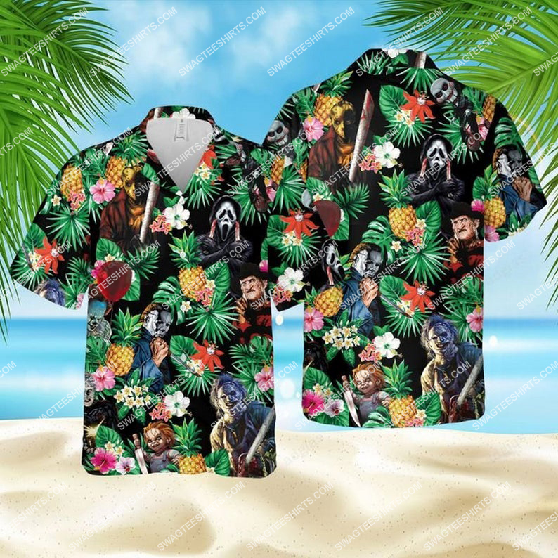 Horror Characters Halloween Movie Hawaiian Shirt Horror Characters Halloween Movie Hawaiian Shirt