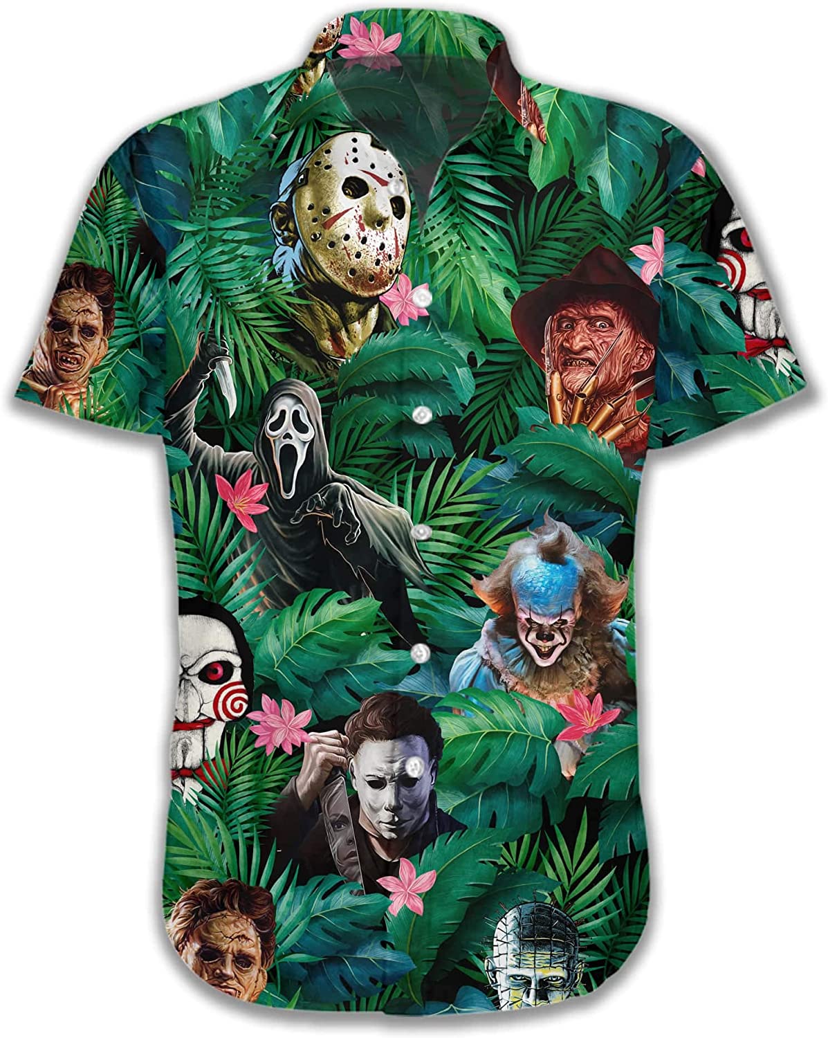 Horror Movie Characters Hawaiian Shirt Horror Movie Characters Hawaiian Shirt