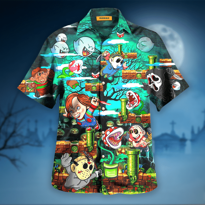Horror Trick Or Treat Halloween Hawaiian Shirt- Limited Edition Horror Trick Or Treat Halloween Hawaiian Shirt- Limited Edition