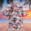 Horse Foliage Haiti Flag Pattern Custom Name Hawaii Shirt