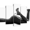 Hot Lady Butt High Heels Beauty - Abstract 5 Panel Canvas Art Wall Decor