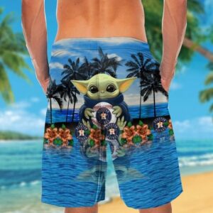 Houston Astros And Baby Yoda Hawaiian Shirt Short