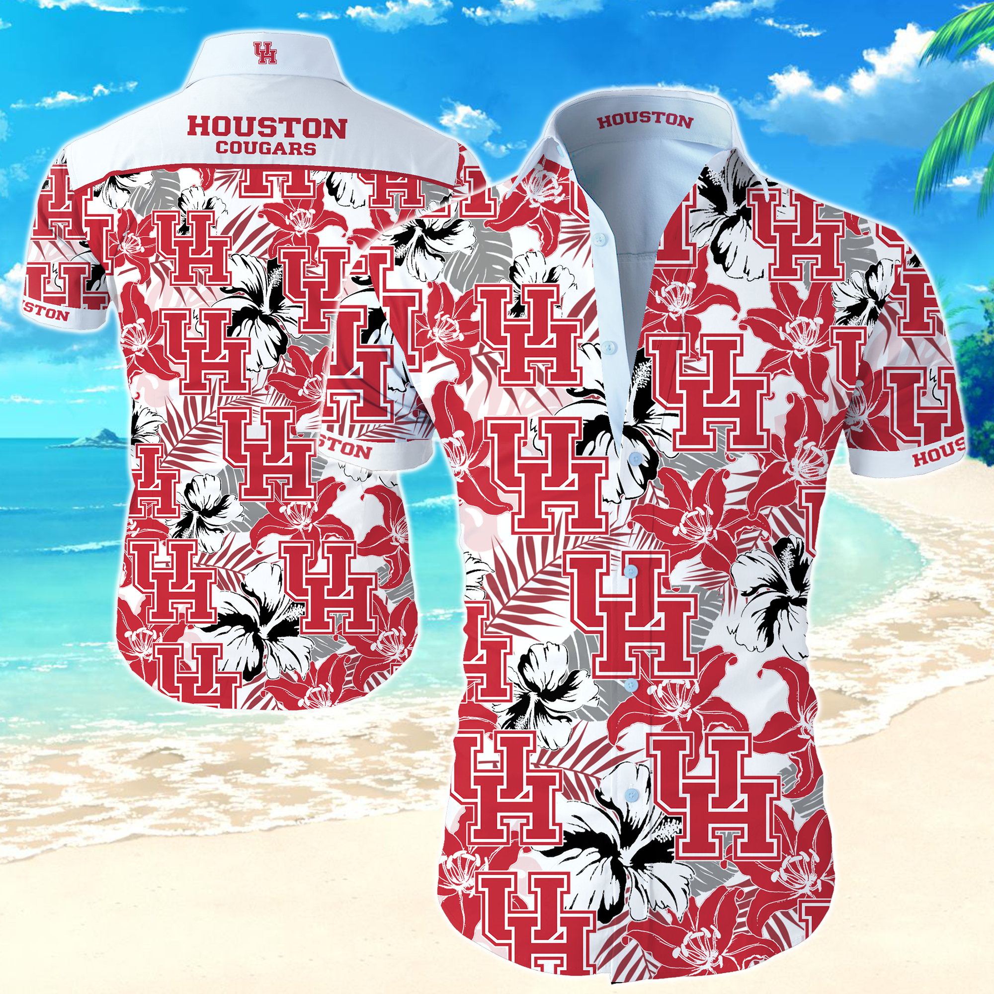 Houston Cougars Hawaiian Shirt Summer Button Up Houston Cougars Hawaiian Shirt Summer Button Up