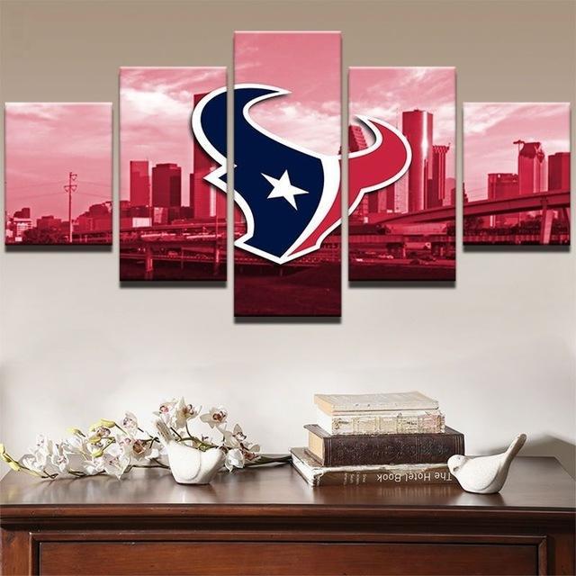 Houston Texans City - Sport 5 Panel Canvas Art Wall Decor Houston Texans City - Sport 5 Panel Canvas Art Wall Decor