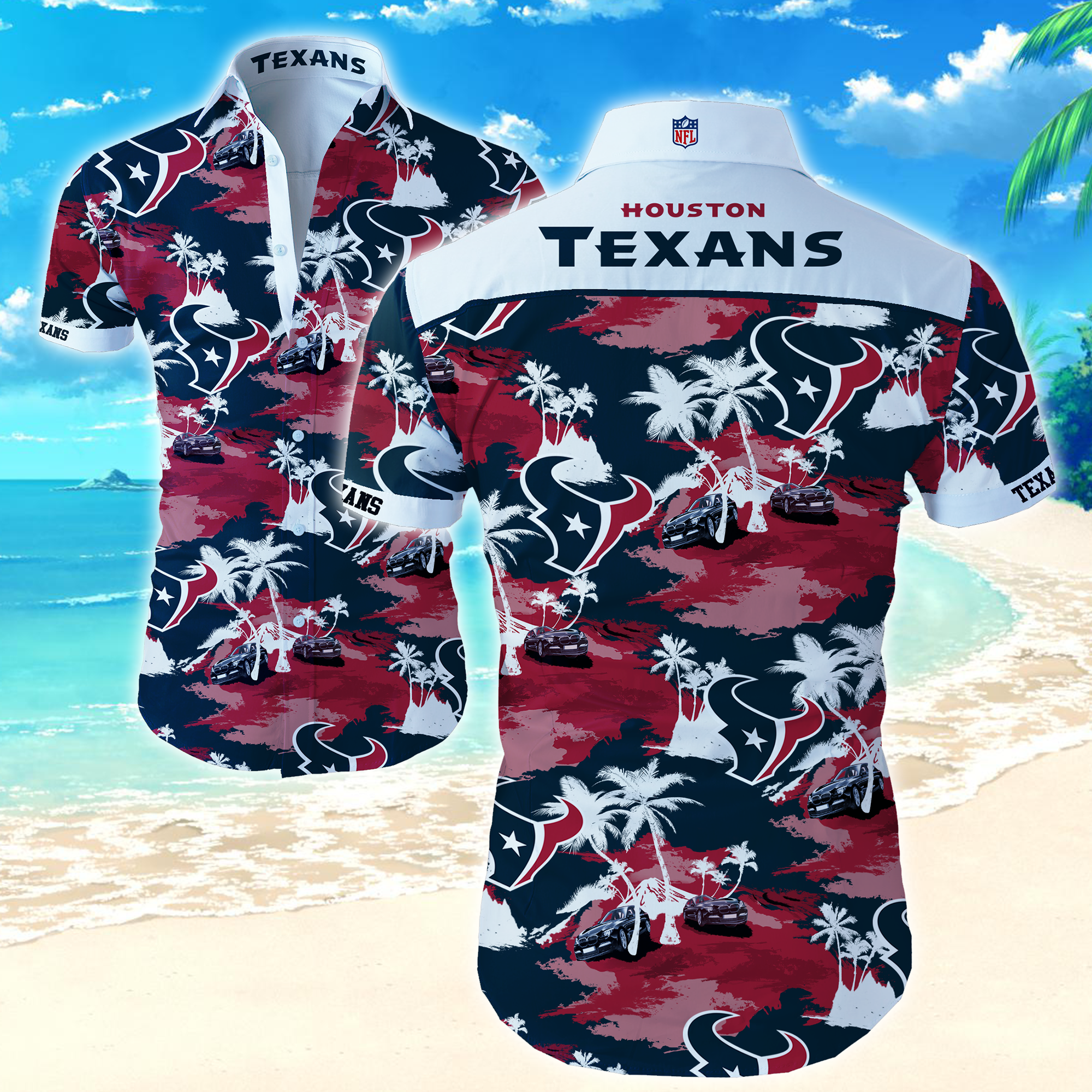 Houston Texans Hawaiian Shirt Summer Button Up Houston Texans Hawaiian Shirt Summer Button Up
