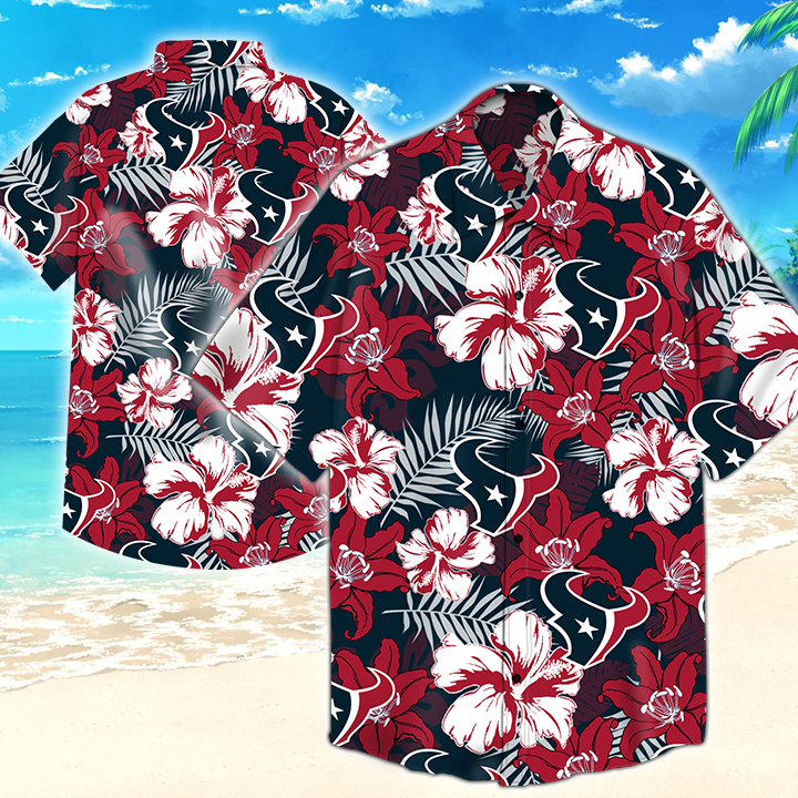 Houston Texans Nfl Hawaiian Shirt Summer Button Up Houston Texans Nfl Hawaiian Shirt Summer Button Up