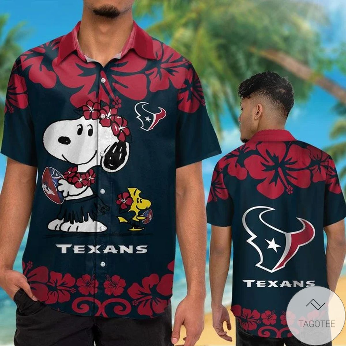Houston Texans & Snoopy Hawaiian Shirt Houston Texans & Snoopy Hawaiian Shirt