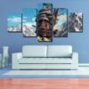 Howls moving castle 02 - Anime 5 Panel Canvas Art Wall Decor