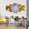 Huge Group Of Fresh Vegetables And Fruit - Kitchen 5 Panel Canvas Art Wall Decor