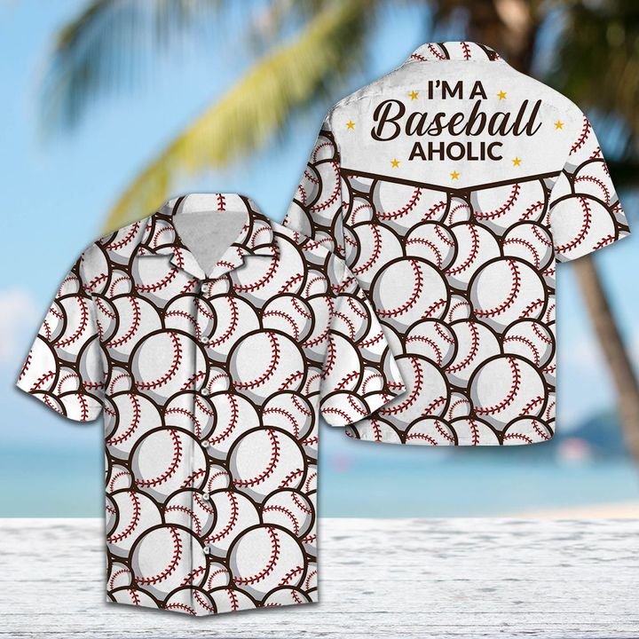 I Am A Baseball Aholic Hawaiian Shirt Summer Button Up I Am A Baseball Aholic Hawaiian Shirt Summer Button Up