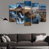 Iceland Landscape 03 - Nature 5 Panel Canvas Art Wall Decor