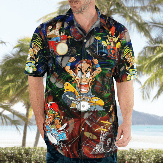 Im A Drummer Please Shout Hawaiian Shirt Im A Drummer Please Shout Hawaiian Shirt
