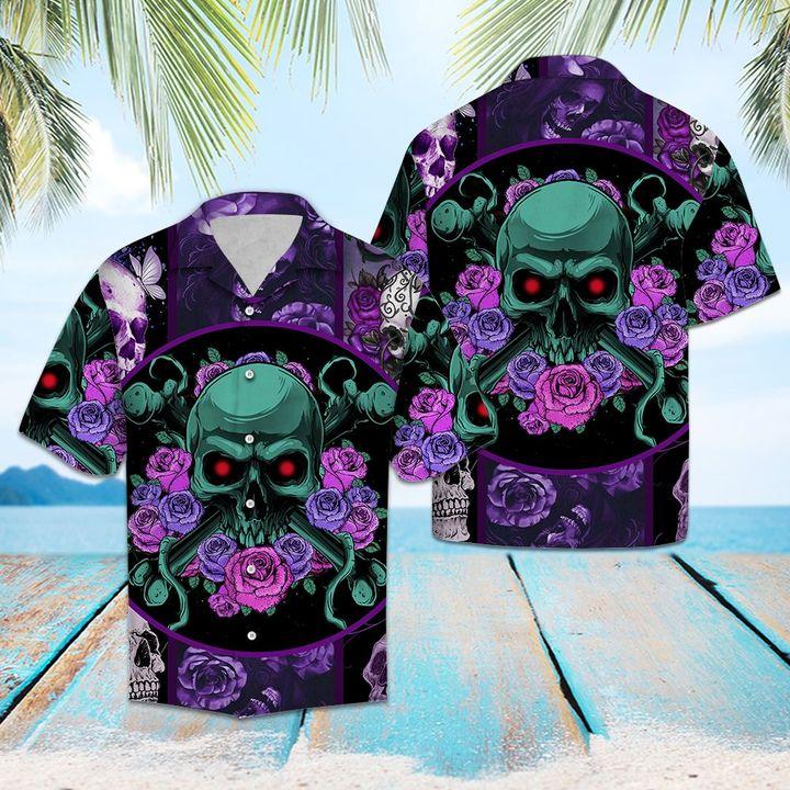 Impressive Skull Hawaiian Shirt Summer Button Up Impressive Skull Hawaiian Shirt Summer Button Up