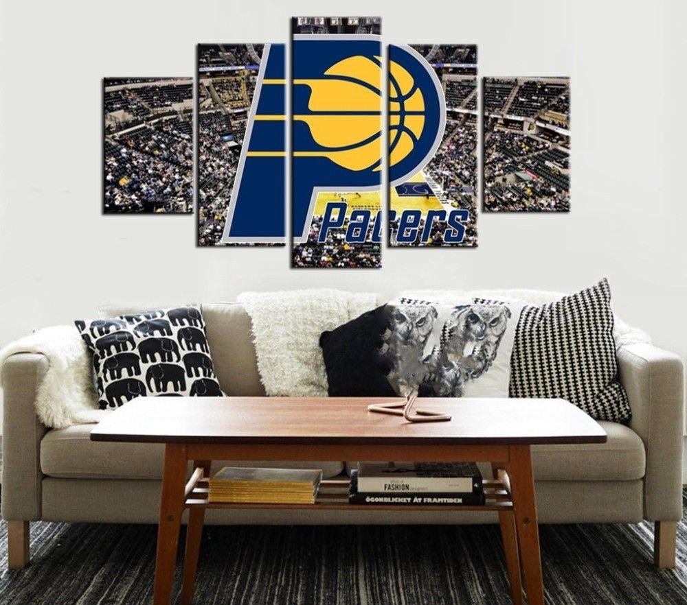 Indiana Pacers Basketball - Sport 5 Panel Canvas Art Wall Decor Indiana Pacers Basketball - Sport 5 Panel Canvas Art Wall Decor