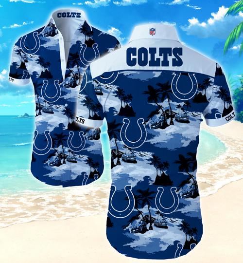 Indianapolis Colts Coconut Tree Hawaiian Shirt Summer Button Up Indianapolis Colts Coconut Tree Hawaiian Shirt Summer Button Up