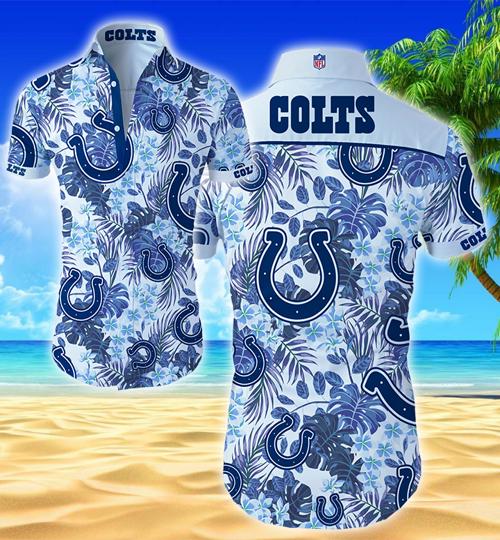 Indianapolis Colts Hawaiian Shirt Summer Button Up Indianapolis Colts Hawaiian Shirt Summer Button Up