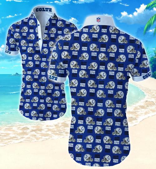 Indianapolis Colts Hawaiian Shirt Summer Button Up Indianapolis Colts Hawaiian Shirt Summer Button Up