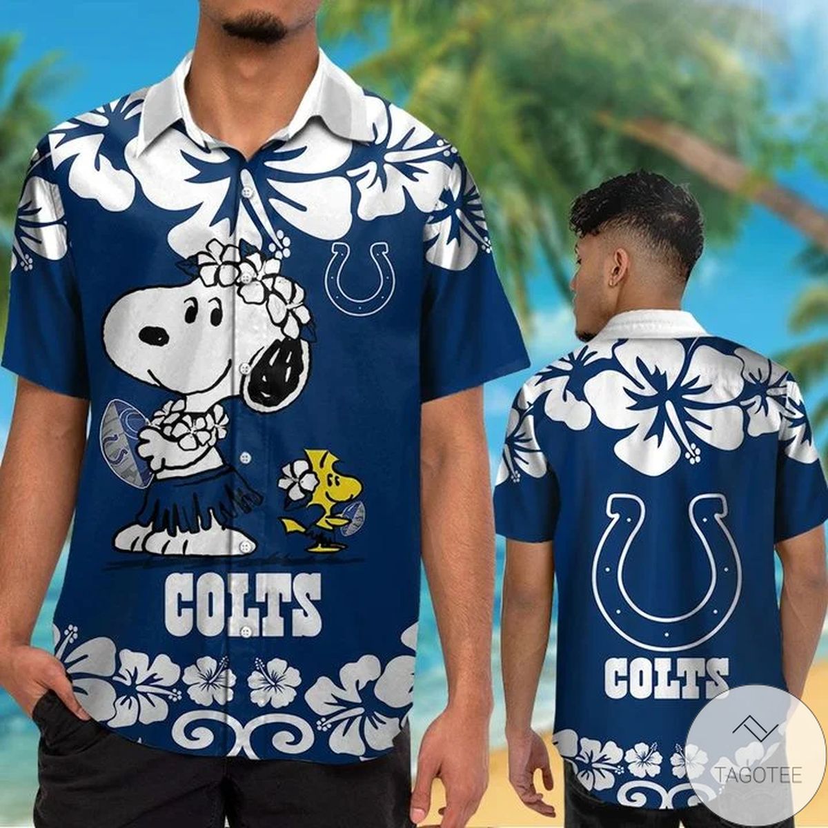 Indianapolis Colts & Snoopy Hawaiian Shirt Indianapolis Colts & Snoopy Hawaiian Shirt