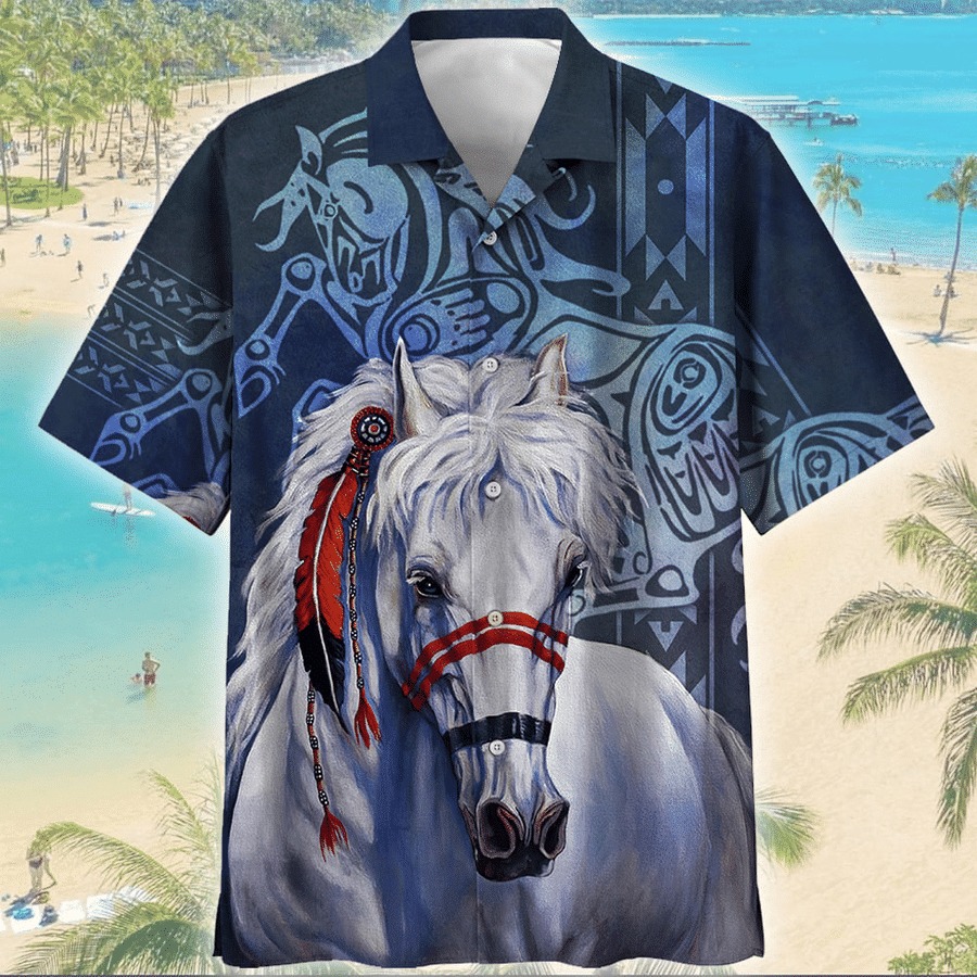 Indigenous Horse Hawaiian Shirt Indigenous Horse Hawaiian Shirt