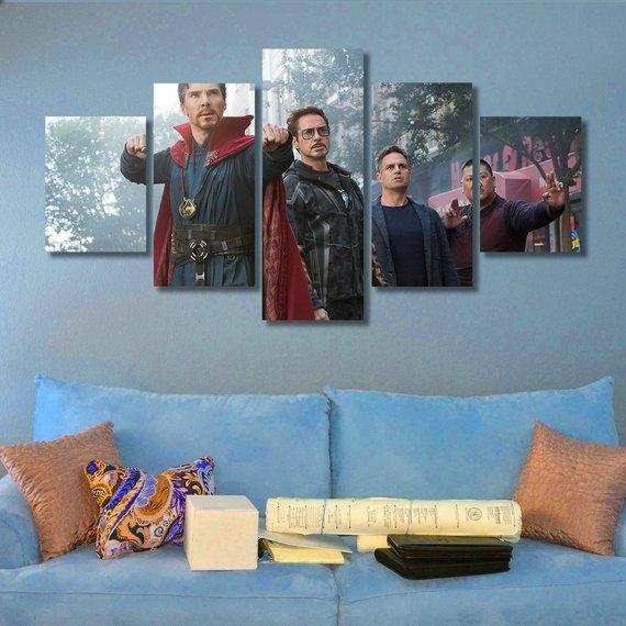 Infinty War Vieww - Dc 5 Panel Canvas Art Wall Decor Infinty War Vieww - Dc 5 Panel Canvas Art Wall Decor