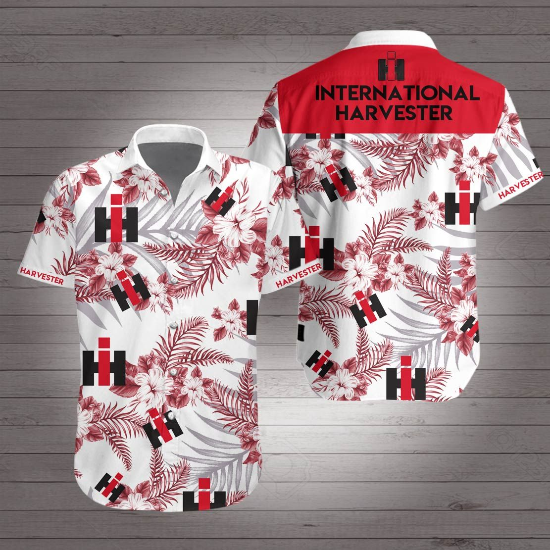 International Harvester U Hawaiian Shirt Summer Button Up International Harvester U Hawaiian Shirt Summer Button Up