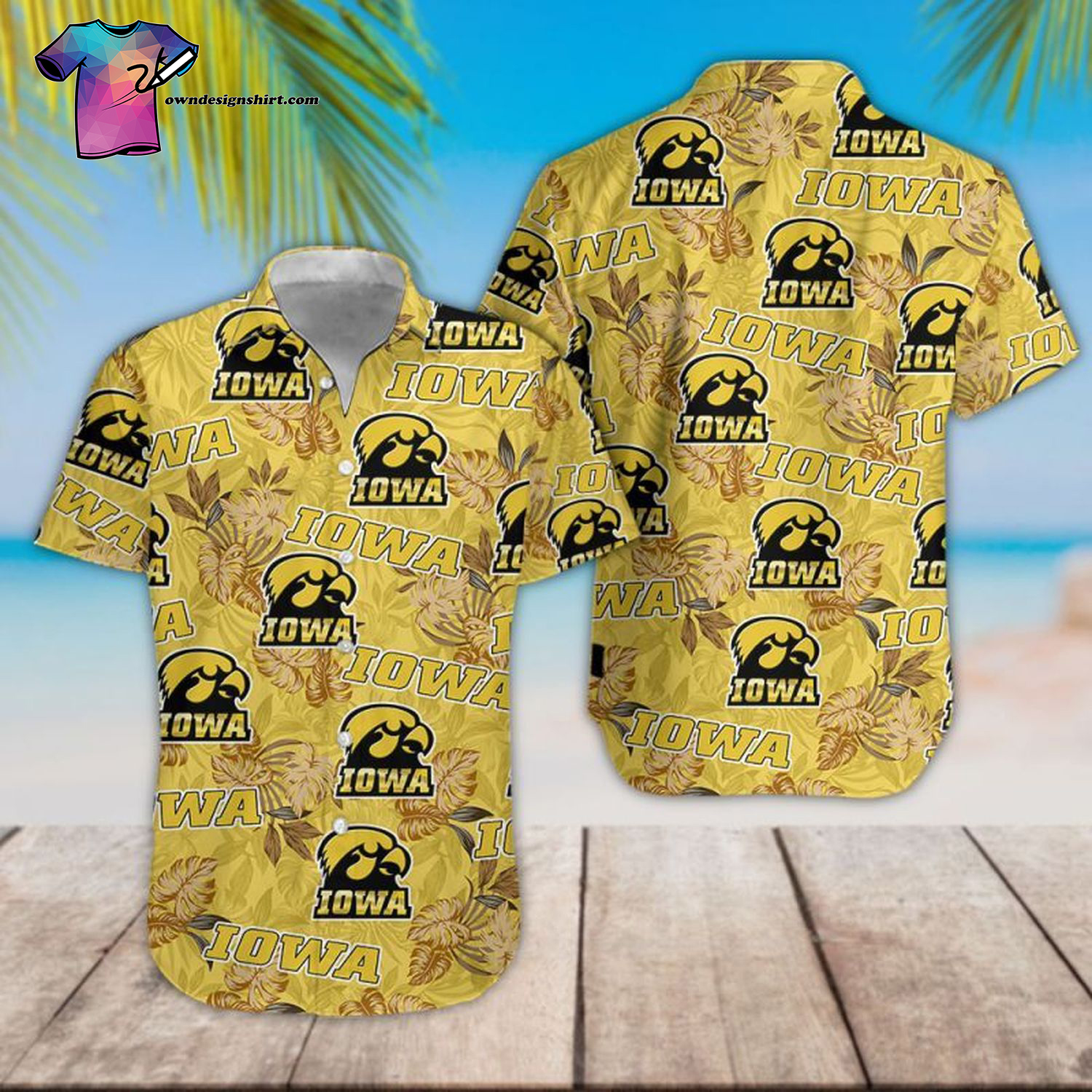 Iowa Hawkeyes Full Printing Hawaiian Shirt Iowa Hawkeyes Full Printing Hawaiian Shirt