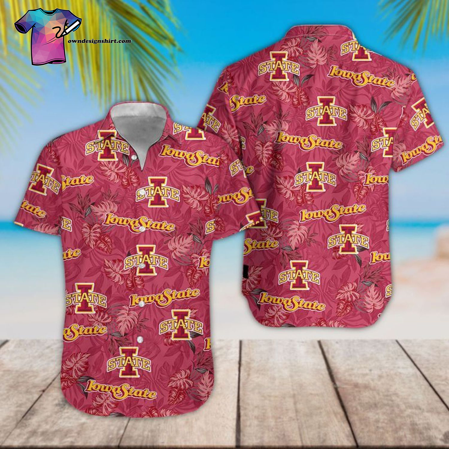 Iowa State Cyclones Full Printing Hawaiian Shirt Iowa State Cyclones Full Printing Hawaiian Shirt