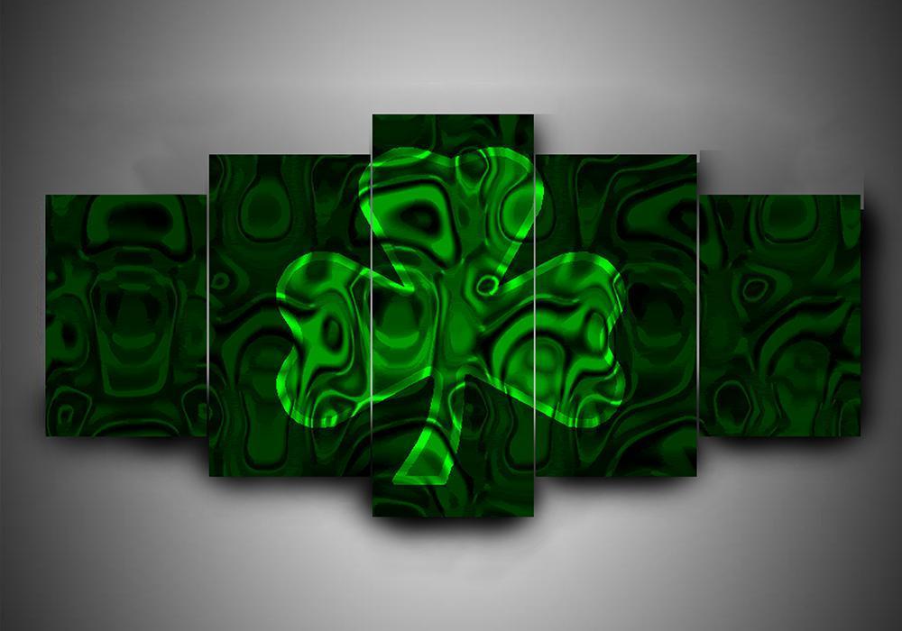 Irish 4 - Abstract 5 Panel Canvas Art Wall Decor Irish 4 - Abstract 5 Panel Canvas Art Wall Decor