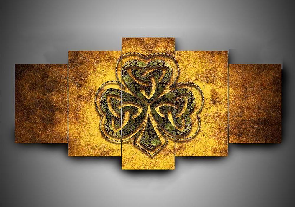 Irish 5 - Abstract 5 Panel Canvas Art Wall Decor Irish 5 - Abstract 5 Panel Canvas Art Wall Decor