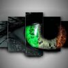 Irish - Abstract 5 Panel Canvas Art Wall Decor
