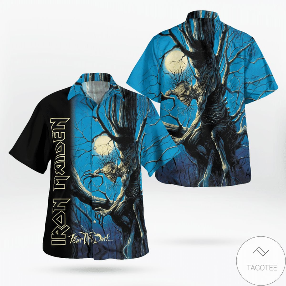 Iron Maiden Fear Of Dark Hawaiian Shirt Iron Maiden Fear Of Dark Hawaiian Shirt