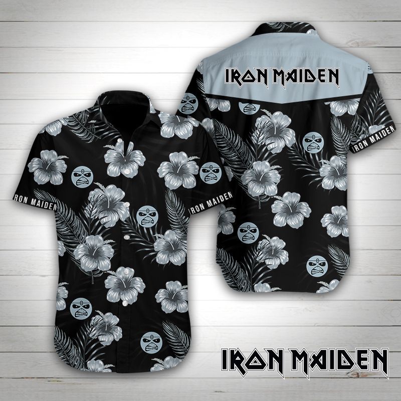 Iron Maiden Hawaiian Shirt Summer Button Up Iron Maiden Hawaiian Shirt Summer Button Up