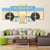 Isaiah 41:10 #2 Fear Not For I Am With You Always Bible Verse - Religion 5 Panel Canvas Art Wall Decor