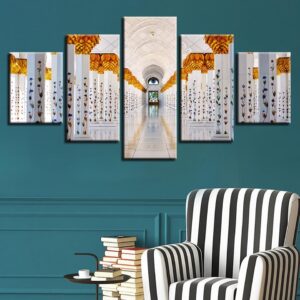 Islamic Church - Nature 5 Panel Canvas Art Wall Decor