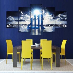 Islamic Storm - Religion 5 Panel Canvas Art Wall Decor