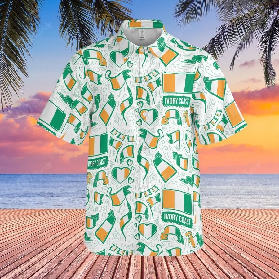 Ivory Coast Flag Pattern Hawaii Shirt Ivory Coast Flag Pattern Hawaii Shirt