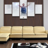 J.J Redick Philadelphia 76Ers - Sport 5 Panel Canvas Art Wall Decor