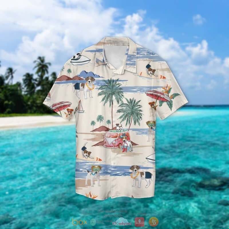 Jack Russell Terrier Summer Beach Hawaiian Shirt Jack Russell Terrier Summer Beach Hawaiian Shirt