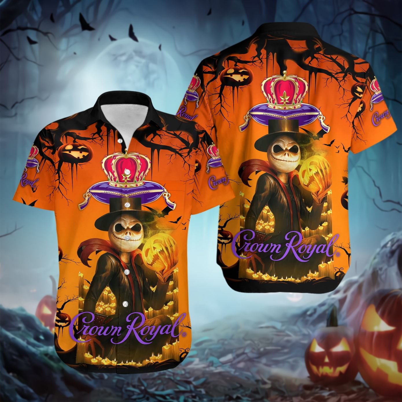 Jack Skellington Skull Crown Royal Hawaiian Shirt Jack Skellington Skull Crown Royal Hawaiian Shirt