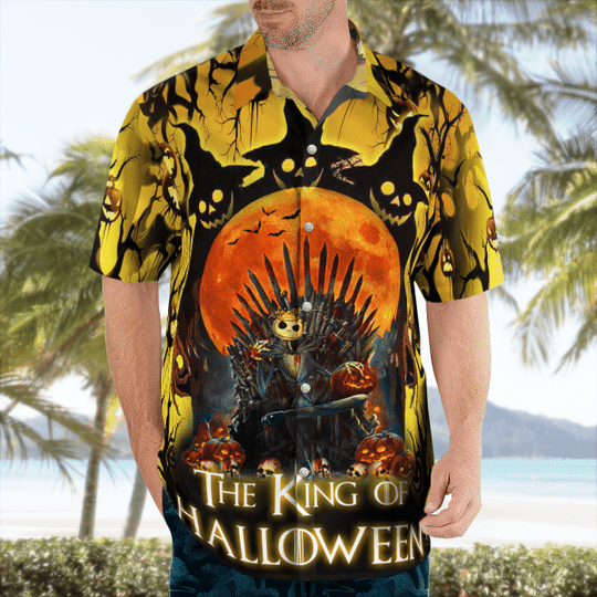 Jack Skellington The King Of Halloween Hawaiian Shirt Jack Skellington The King Of Halloween Hawaiian Shirt