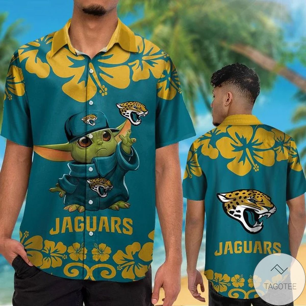 Jacksonville Jaguars Baby Yoda Hawaiian Shirt Jacksonville Jaguars Baby Yoda Hawaiian Shirt