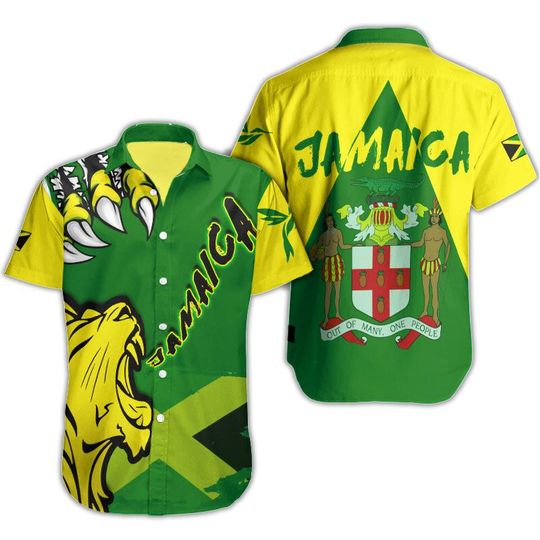 Jamaica Hawaiian Shirt Summer Button Up Jamaica Hawaiian Shirt Summer Button Up