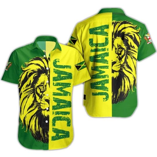 Jamaica Hawaiian Shirt Summer Button Up Jamaica Hawaiian Shirt Summer Button Up
