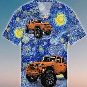 Jeep Art Moon Hawaiian Shirt