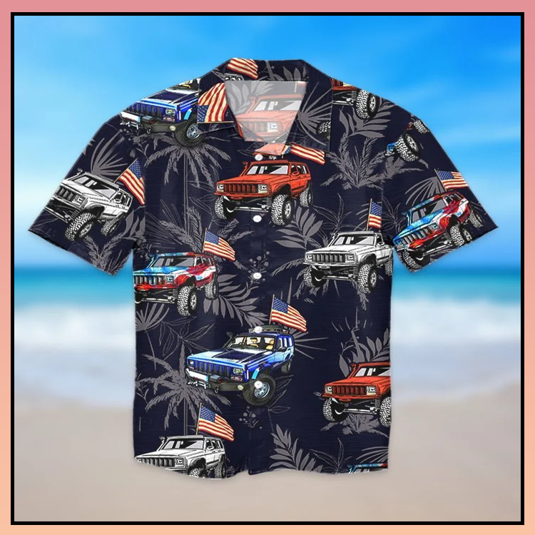 Jeep Cherokee Xj Flag Hawaiian Shirt Jeep Cherokee Xj Flag Hawaiian Shirt