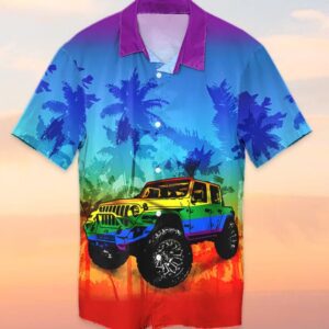 Jeep Lgbt Flag Hawaiian Shirt