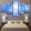 Jesus Christmas Christ Lord - Religion 5 Panel Canvas Art Wall Decor